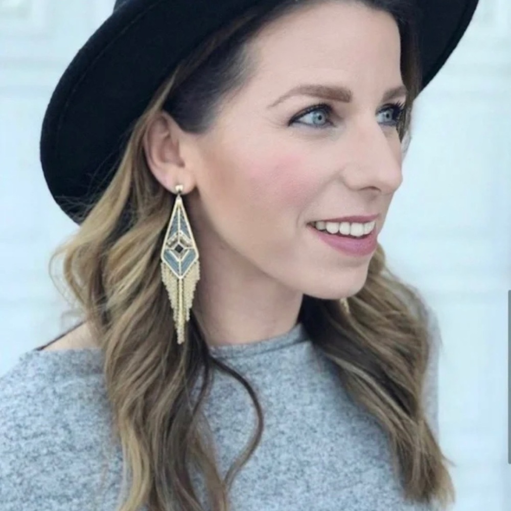 Stella & Dot Aiyana Fringe Chandelier Earrings